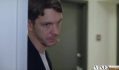 Passionate brunette enjoys rough fucking and deepthroats hard dick