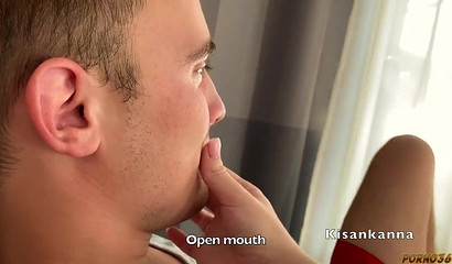 Busty babe in red lingerie gives world class oral pleasure to her man