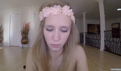 Skinny slut with long hair gives POV BJ and gets smashed hard