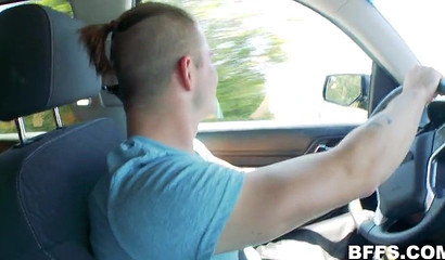 Three lusty teens get picked up and fucked by stranger