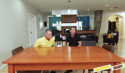 Horny husband bangs her wife's hot friend in their bedroom