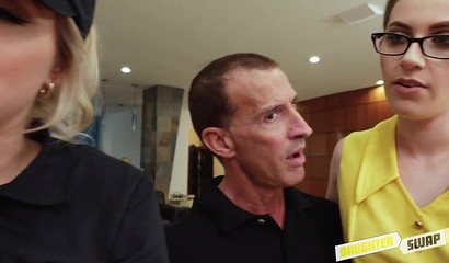 Horny husband bangs her wife's hot friend in their bedroom