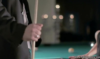 Hot blonde lady pulls guy's pants down and slide whole boner in her throat