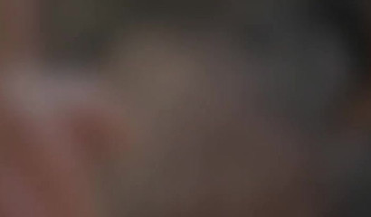 Black haired cutie kneels and gives amazing BJ closeup