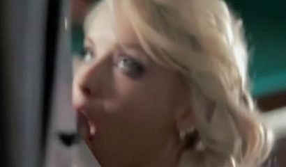 Classy lady gets horny and blows big boner by the pool table