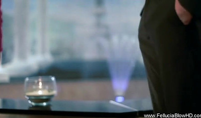 Blonde beautiful slut is expert in sucking stiff cocks