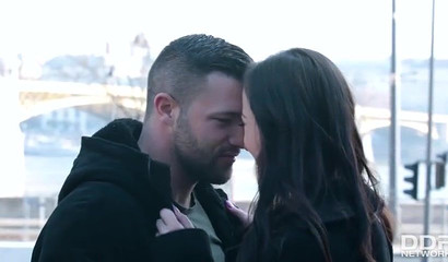 Slim beauty Kristy Black shows her BF amazing blowjob skills