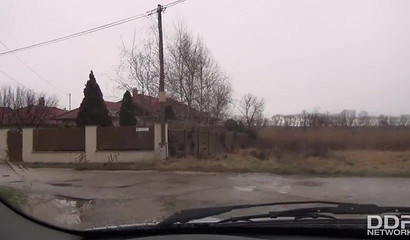 French MILF with big tits Anissa Kate sucks dick and gives handjob