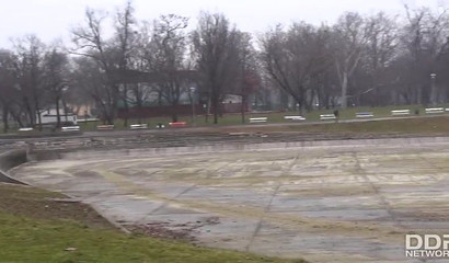 Stranded babe Lucia Love gives a deepthroat blowjob for help