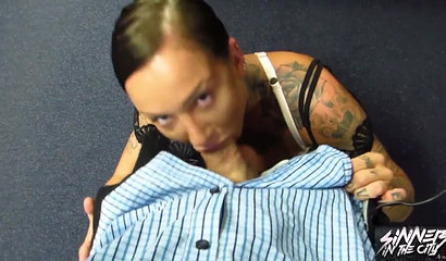 Boss Chantelle Fires Him, Demands a Blowjob