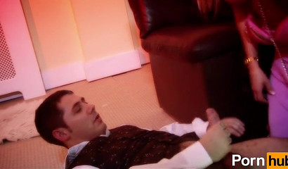 Milf in a costume gives amazing head before getting plowed