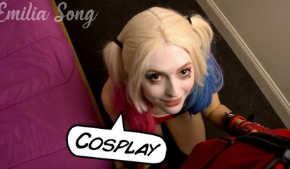 Blonde with pigtails spanked and face fucked POV