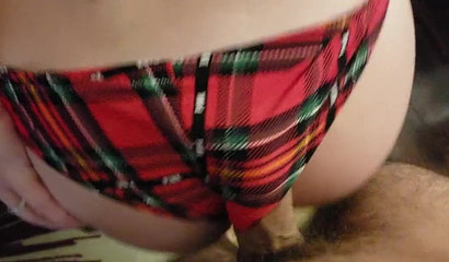 Petite blonde teen Naughty Fox pleasuring a kinky panty fetishist