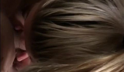 Sexy blonde with big boobs MoniqueGlance sucking her lover's dick