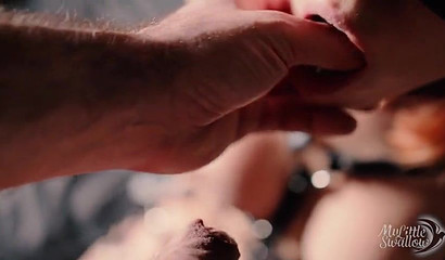 She needs to be obedient as I cum in her mouth after she sucked me off