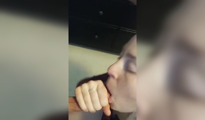 Petite Blonde Teen Sucking A Big Cock In Public