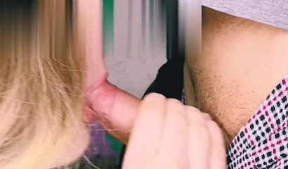 Beauty receives oral creampie while sucking a dick