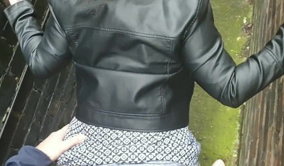 Public sex and a facial with a lusty blonde