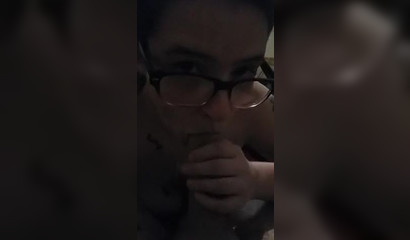 Geeky teen ends up with jizz in her mouth in POV