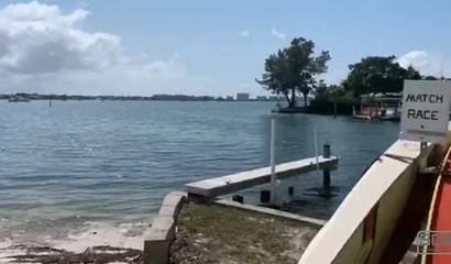 Whore gets fucked and sucks cock on a boat