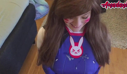 Redheaded teen Amadani gets face fucked & jizzed in a cumpilation