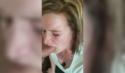 Filmed girlfriend deepthroating my dick for the first time