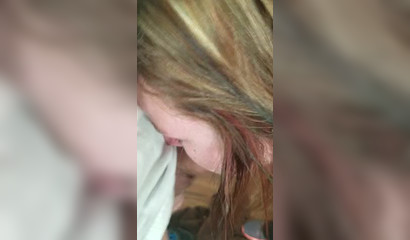 Filmed girlfriend deepthroating my dick for the first time