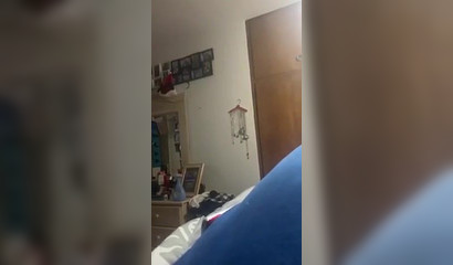 Petite amateur college hottie milking a big cock in her dorm