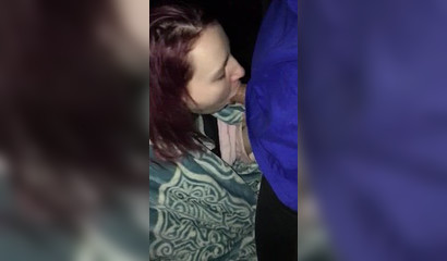 Ginger drains every drop out of a thick dick