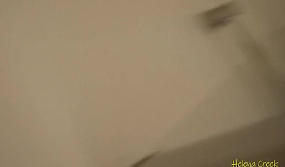 Busty blonde hooker Helena Creek gagging on a thick one