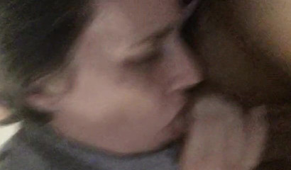 Amateur tart Slutty Meg savoring the taste of salty spunk