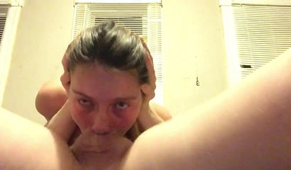 Naughty blonde teen cutie takes huge amounts of cum