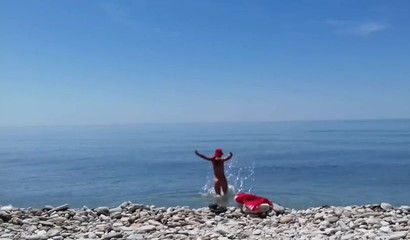 Nudists Engage in Public Tease