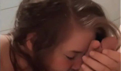 Breathtaking brunette blows my nice dick in POV