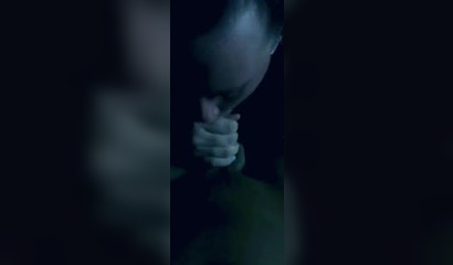 Cute brunette teen sucking a big cock in public