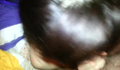 Petite nympho Vic D swallowing every drop of precious seed