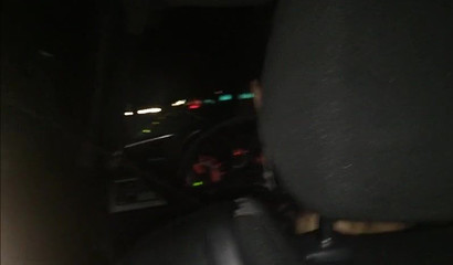 Kinky brunette teen loves giving head in the car