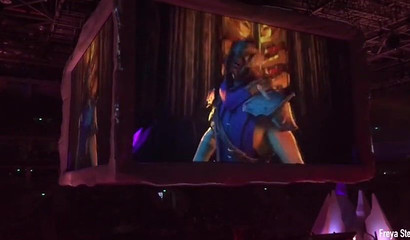 Blonde Freya Stein's Deepthroat at Dota 2