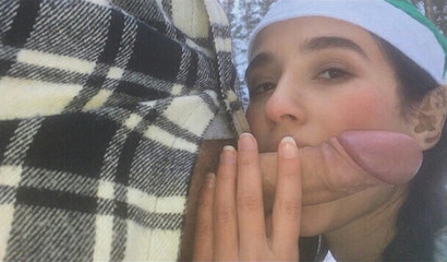 Santa's Elf Enjoys Deepthroat Fun