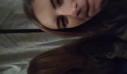 Cumming on a mirror and the bitch licks the sperm off