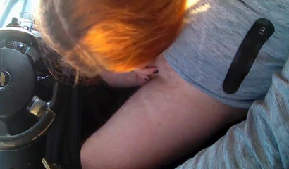 Kinky babe deepthroats and blows a stranger's dick in the car