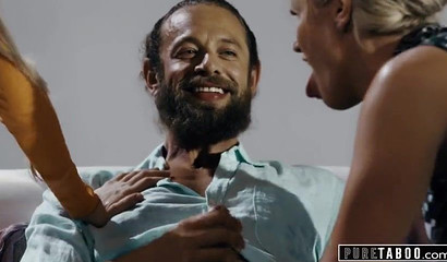 Blonde teen Kenzie Reeves gets seduced and fucked by a horny couple