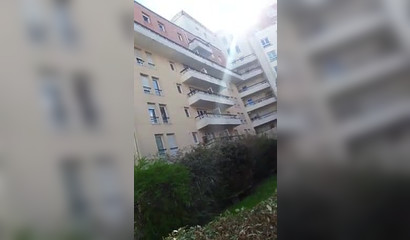 Three girls one guy in a public blowjob session