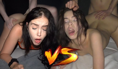 Zoe Doll and Emily Mayers compete who is going to give a better BJ