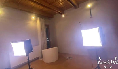 Saucy teen Devils Kos gives a nice BJ & swallows cum