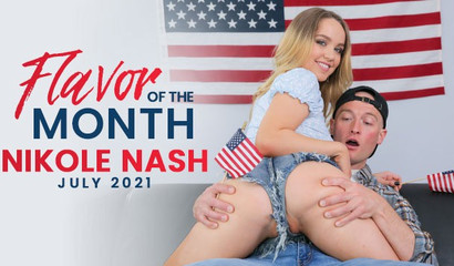 Nikole Nash demonstrating deepthroating skills on Zac Wild’s sturdy tool