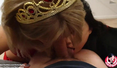 Two horny Asians are very serious about making this horny guy cum