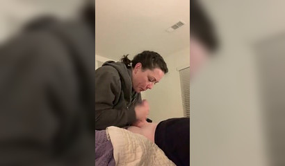 Giving nice long blowjobs to her neighbor makes the housewife pleased