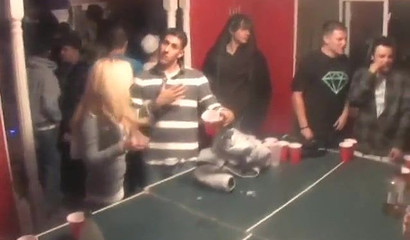 College Teen Sucks Dick at Party