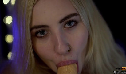 Blonde's Deepthroat Toy Session